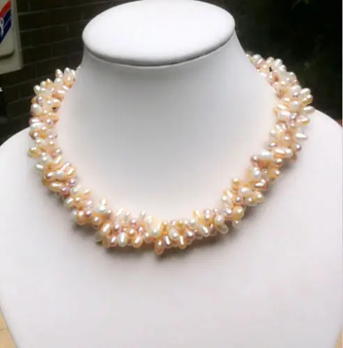 

Jewelr 004777 Natural Multi-Color Akoya Cultured Pearl Necklace AAA
