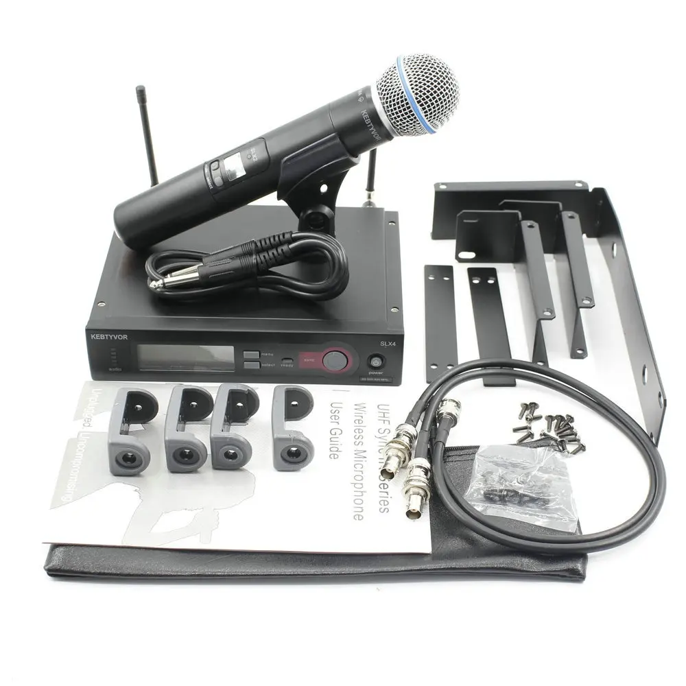 

Free Shipping by DHL SLX24/BETA58 UHF Handheld Wireless Microphone System with Rack Mounting Bracket Rack Kits
