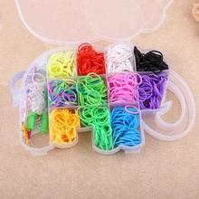 400 шт Горячая DIY браслет ящик для животных красочные ткацкий станок резинки Высокое качество Очаровательные плетеные резинки для плетения браслет подарок
