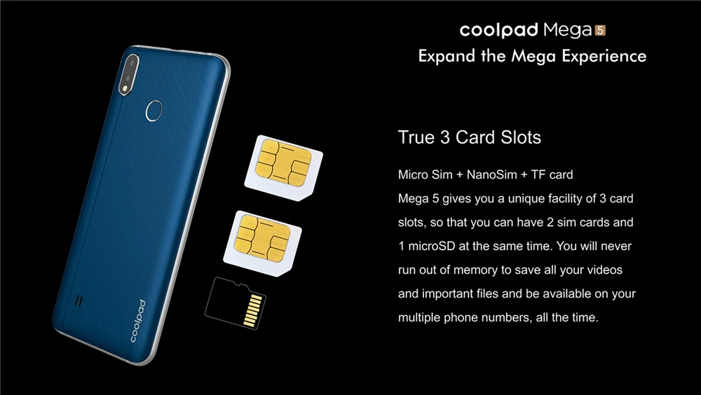 COOLPAD мега 5 4 аппарат не привязан к оператору сотовой связи смартфон 5,7 дюймов 3 Гб оперативной памяти, 32 Гб встроенной памяти, уход за кожей лица разблокировка отпечатком пальца 13,0+ 5,0 Мп Android 8,1 3000 мАч мобильного телефона из закаленного стекла