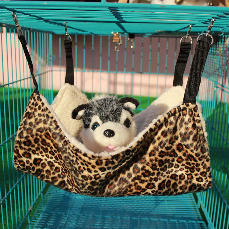 

Fleece Hammock Cat Bed Mat Cage Small Dog Hanging Winter Warm Ferret Rabbit Hamster Cage Bed For Small Animal Pet PD0032