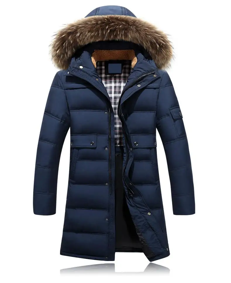 Thick Warm Long 90% Duck Down Winter Jacket Men Fur Hooded Winter Parkas Men Winter Coat 3xl Down Jacket For Men