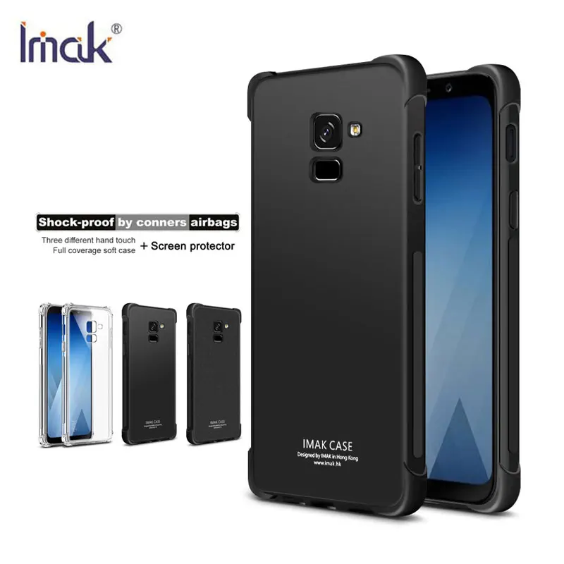 

sFor Samsung A8 2018 Case IMAK Shock-resistant Shockproof Silicone Soft Transparent TPU Cover Case For Samsung Galaxy A8 2018