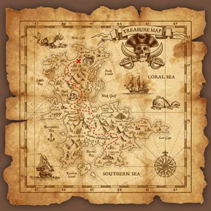 Пиратская Карта сокровищ разрушенной старого пергамента фото Фон фотографии качество виниловых