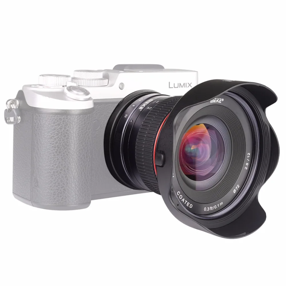 Meike 12 мм f2.8 широкоугольный объектив с ручной фокусировкой APS C для цифрового