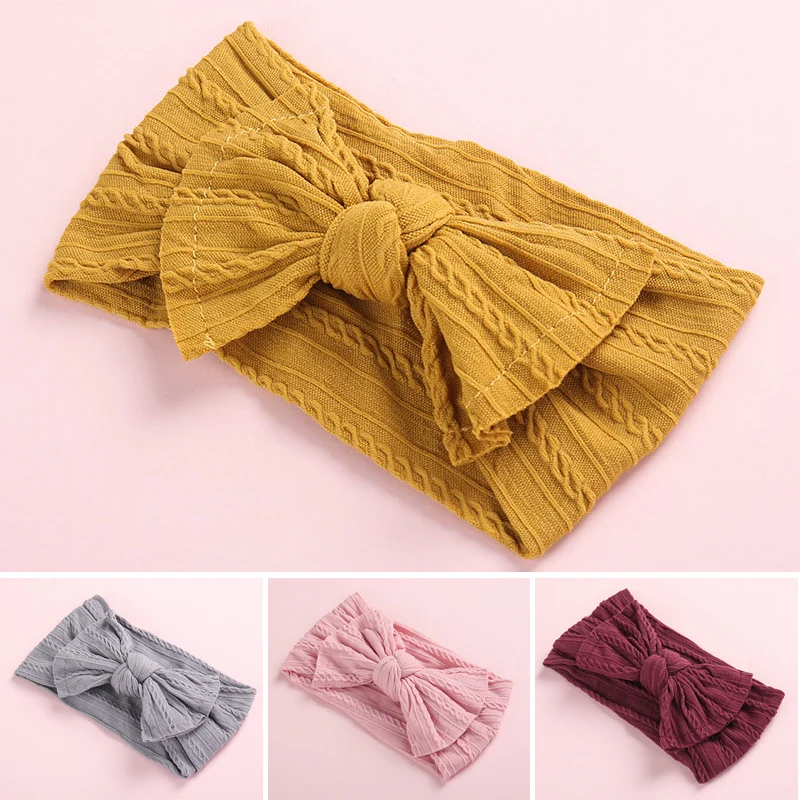 

New Bowknot Baby Girl Headbands Wide Turban Bows Kids newborn Baby Headband Hair Bands For Baby Girls Haarband Hair Accessories