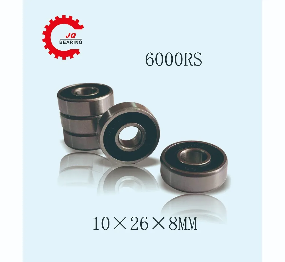 

JQ Bearings 6000-2RS 6000RS 6000rs 6000 rs Deep Groove Ball Bearings 10 x 26 x 8mm