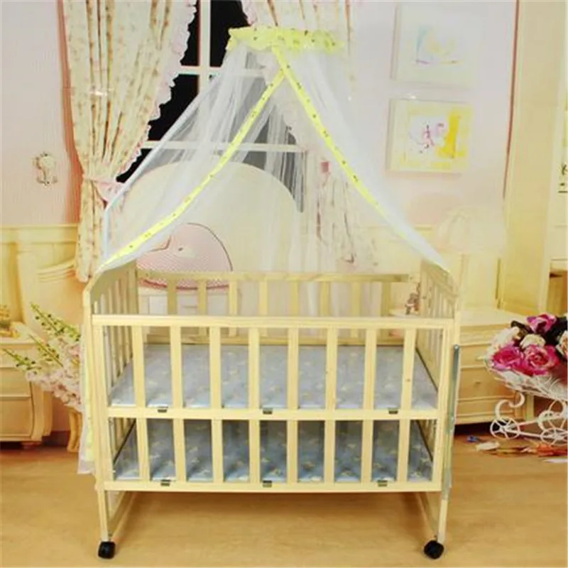 Кровать подкладки детская кровать москитная купол дворца Стиль кроватке с сеткой летние москитная сетка подарок для малышей