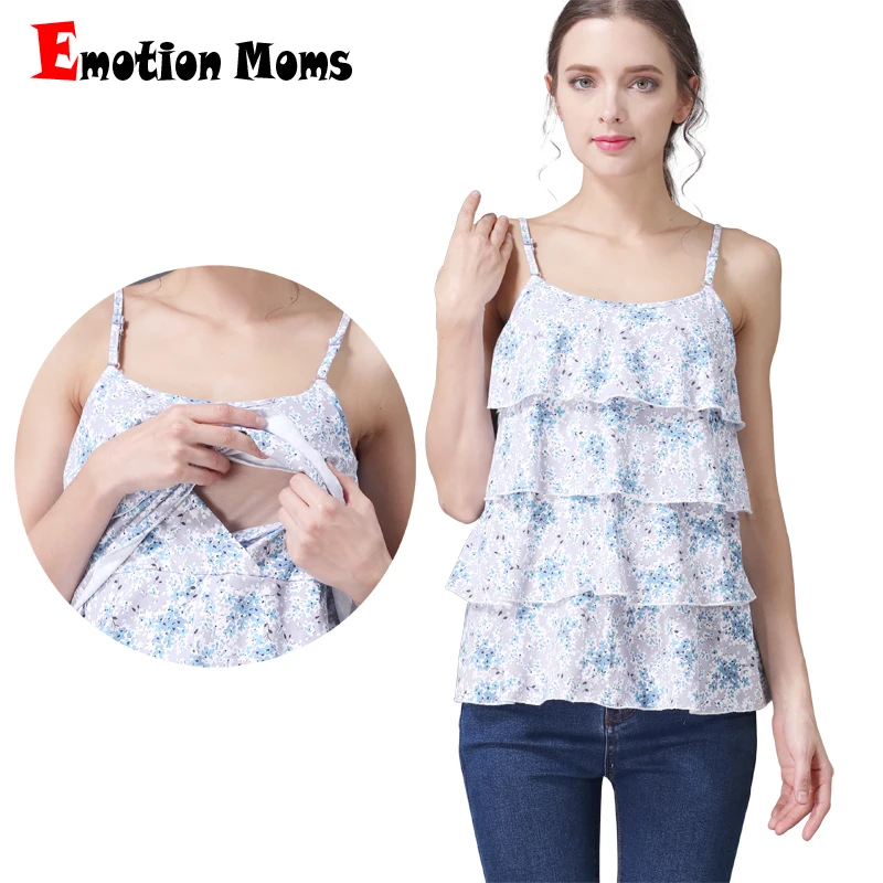 

Emotion Moms Summer Breastfeeding Vest Top Printing Nursing Tank T-shirt for Maternity Women Pregnancy Clothes Camis S-XXL