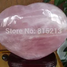Ddh001052 ПРИРОДНЫЙ ДОВОЛЬНО РОЗОВЫЙ КВАРЦ СЕРДЦА CRYSTAL с ПОДСТАВКОЙ