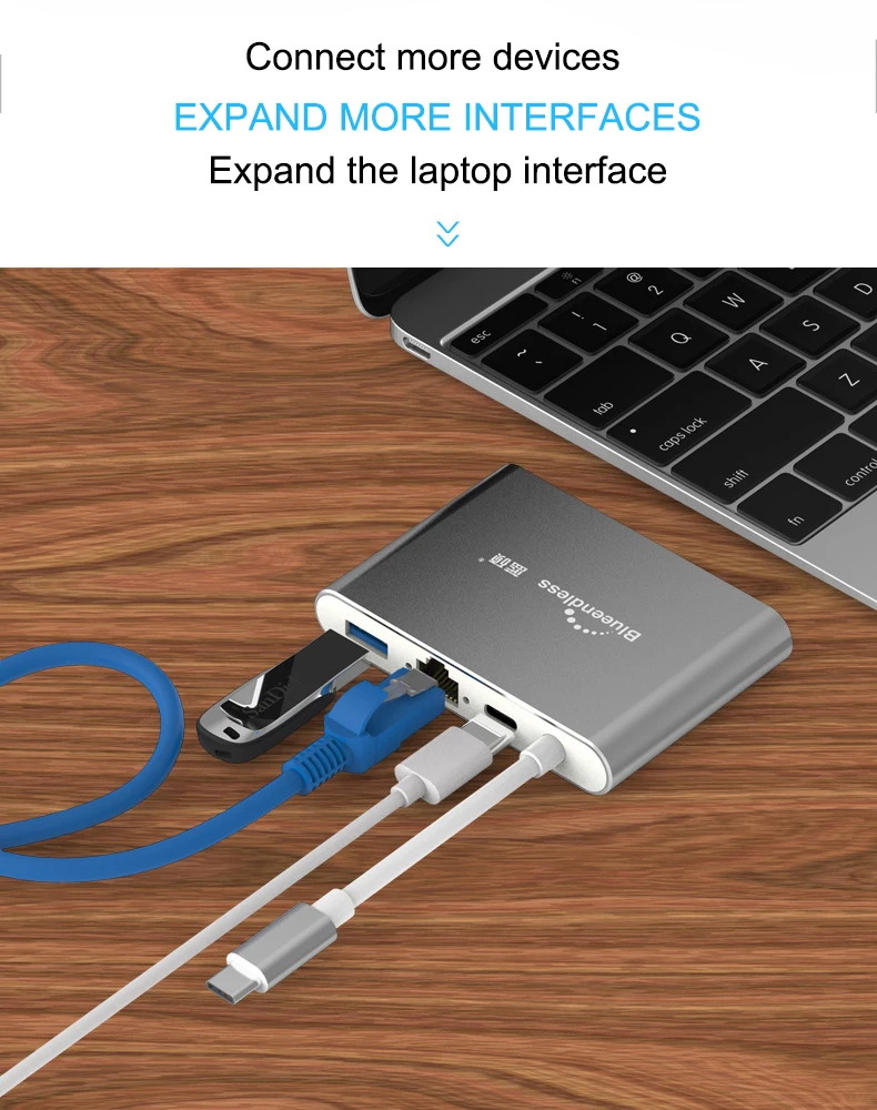 Тип-C charging dock конвертер HDMI/VGA/сетевой порт/удлинитель USB адаптер USB 3,0 алюминиевый концентратор с расширенный Card Reader Hub