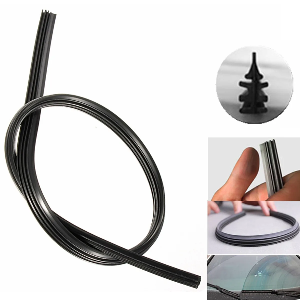 Universal 24 6mm Car Replacement Rubber Wiper Blade Refill Cut to Size