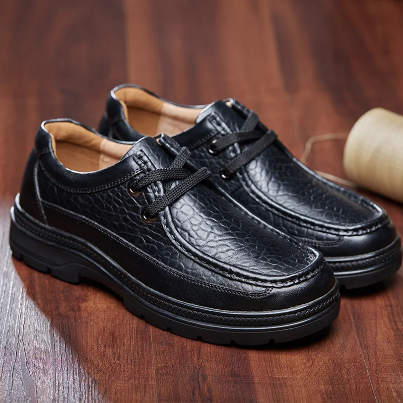 

Large size 37-49 Fashion Outdoor Mens Shoes Genuine Leather High Quality Cow Leather Lace Up Casual Leather Shoes For Business 5