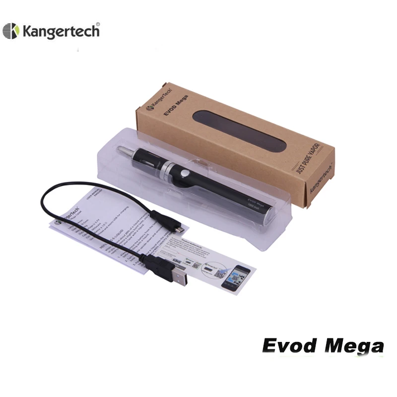 

Original Kangertech Electronic Cigarette Kits Kanger Evod Mega metal 2.5ml 1900mah battery with micro usb cable dripbox diy kit