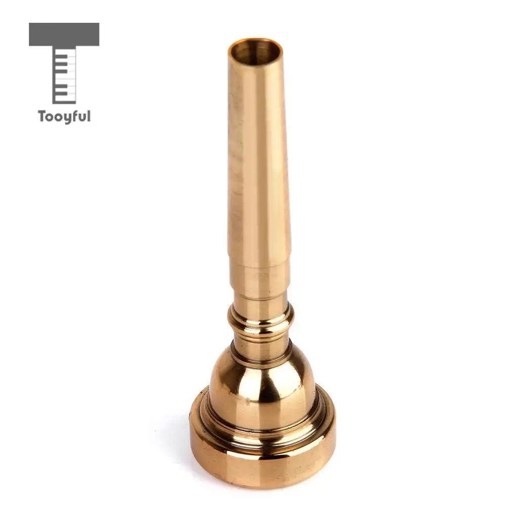 Tooyful Excellent 1Pc Copper Gold Plated 7C Size Metal Trumpet