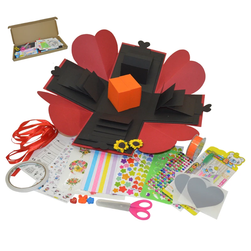 Sualin Explosion Box бумага Diy Surprise Love Подарочная Взрывная коробка аксессуары Geschenkbox giftbox