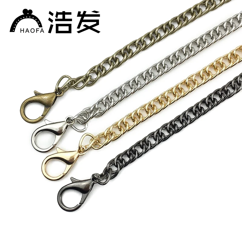 

HAOFA 120cm 4PCS Accessories for Bags Metal Chain Purse Buckles Shoulder Bags handbag chain Straps Shoulder Crossbody Bag
