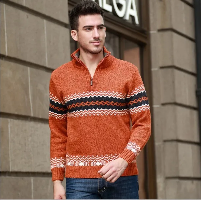 Men Thick Warm Sweater Long Sleeve 