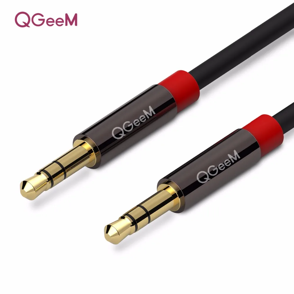 Goede QGeeM AUX Kabel 3.5mm Jack Audio Kabel Jack 3.5mm Male naar Mannelijke Doek Audio Aux Kabel Voor iPhone auto Hoofdtelefoon Speaker Aux Cord