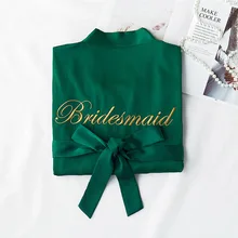 Халат для невесты и подружки невесты, Элегантная пижама для невесты, сексуальный женский халат из вискозы, халат, кимоно, Шелковый банный халат для сна, для отдыха