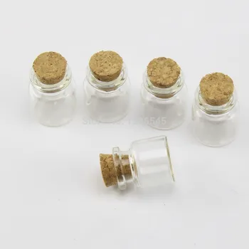 

Hot Fashion 22*25*12.5mm 4ml Small Cute Mini Wishing Cork Stopper Glass Bottles Vials Jars Containers