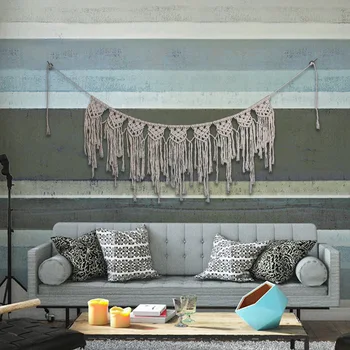 

Macrame Hand-woven rope tapestry wall hanging door curtain tapestry Nordic style Bohemia