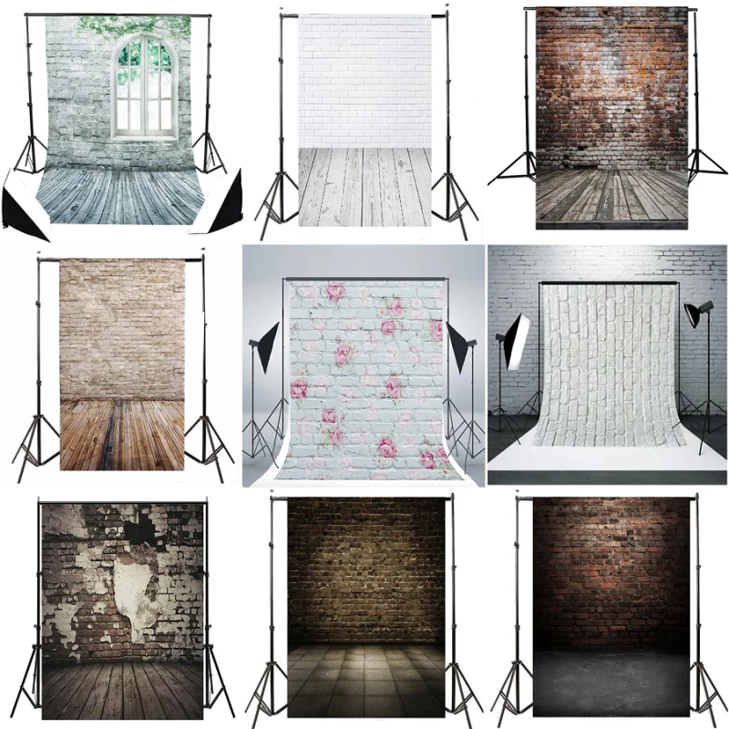 

3x5FT / 5x7FT Retro Brick Wall Window Theme Photography Background Studio Photo Props Photographic Backdrops Photobooth Props
