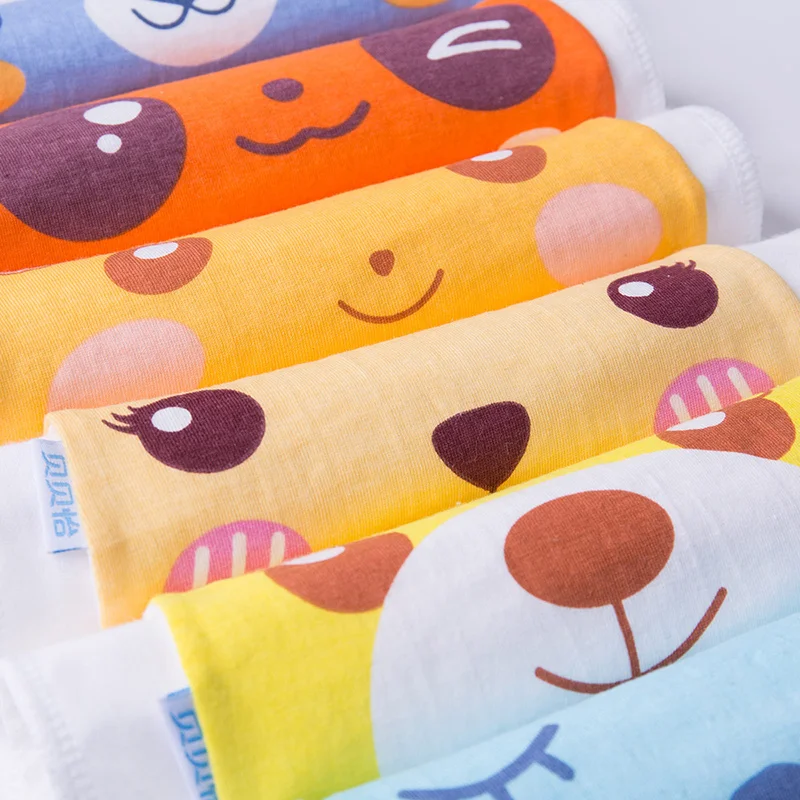 

Bornbay 6 pcs/lot Newborn baby Bibs & Burp Cloths cute cartoon printing baby sweatbands soft cotton sweatbands for baby