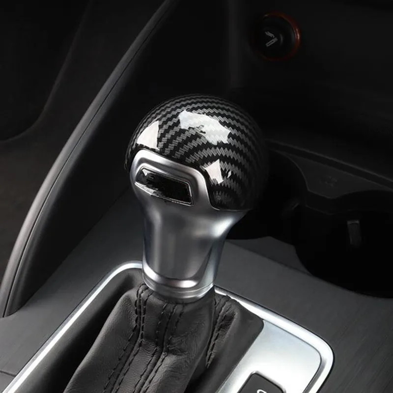 Цветная ручка переключения передач из углеродного волокна рамка наклейка для Audi