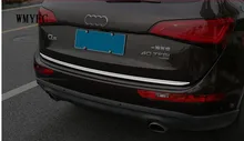Car Styling Exterior Stainless Steel Rear Trunk Steamer Lid Cover Trim 1Pcs For Audi Q5 2010 2011 2012 2013 2014 2015 2016 2017
