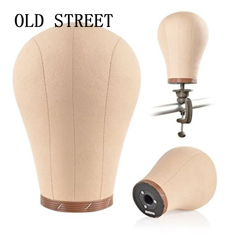 

22" Cork Canvas Block Head Mannequin Head Manikin Head Cork Inside For Making Wigs Drying Styling Coloring 1 Holder 100pcs Tpins