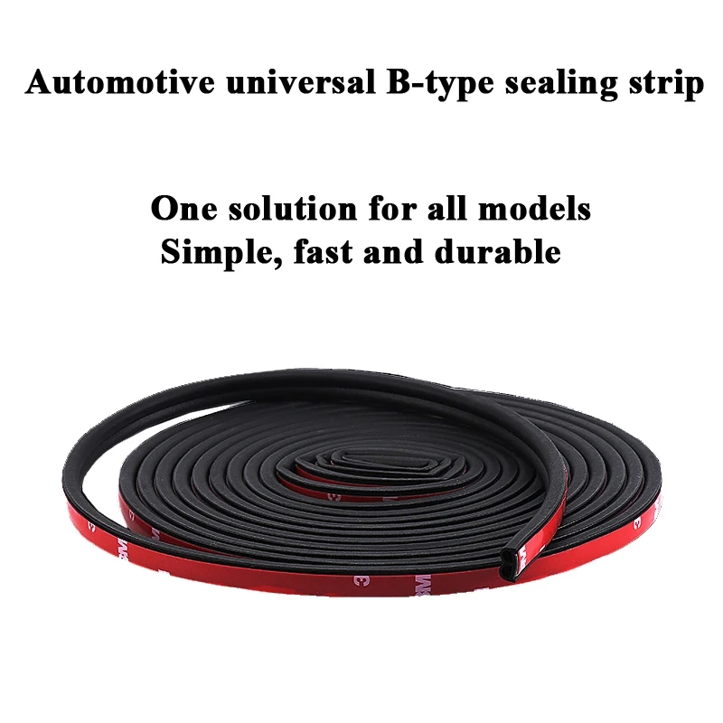 

Car Seal Strips Sticker B Shape Weatherstrip Rubber Seals Sound Insulation Sealing Automobiles Interior Accessories
