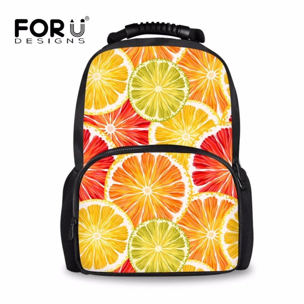 

FORUDESIGNS 2019 New Fruit Grapefruit Fashion Backpack Ulzzang Girls Teenagers School Satchel Women Casual Rucksack Daypack Bag