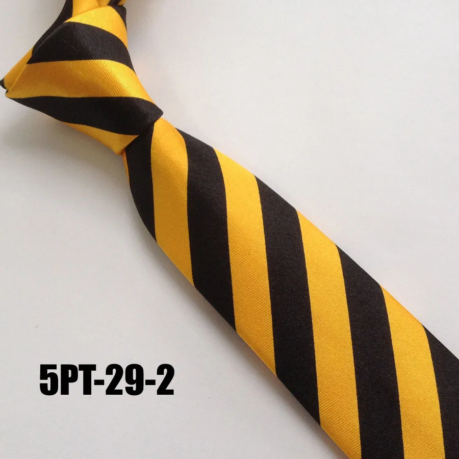 5 см молодых Для мужчин узкий галстук мода Атлас полосатый галстук красный с черными полосами поли Gravata