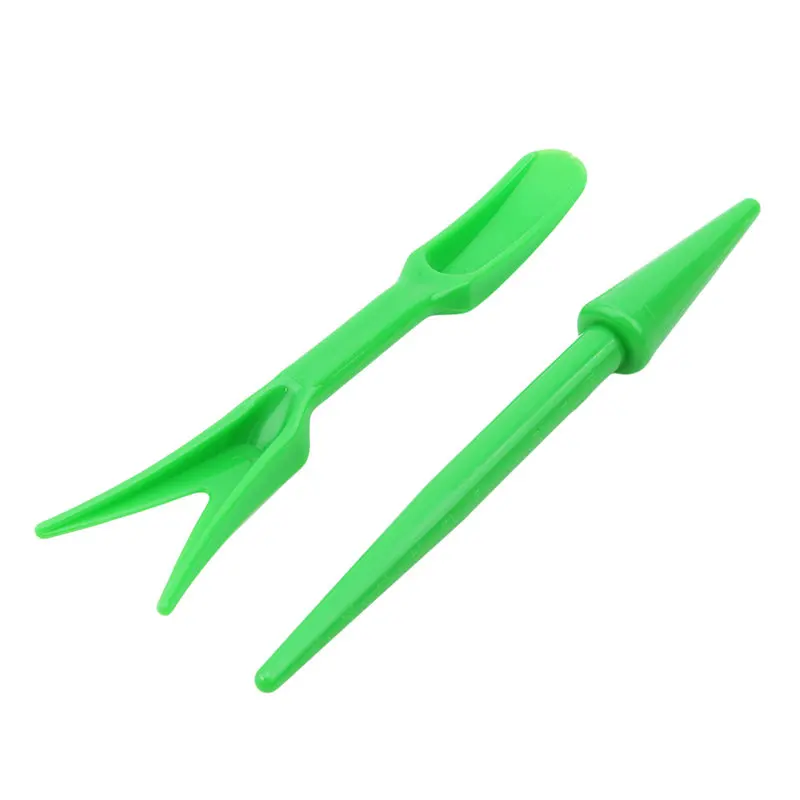 green Креативный 2 шт. устройство для трансплантации растений плантаторы инструменты для копания инструмент для рассады садовые лотки садовые инструменты - Цвет: green