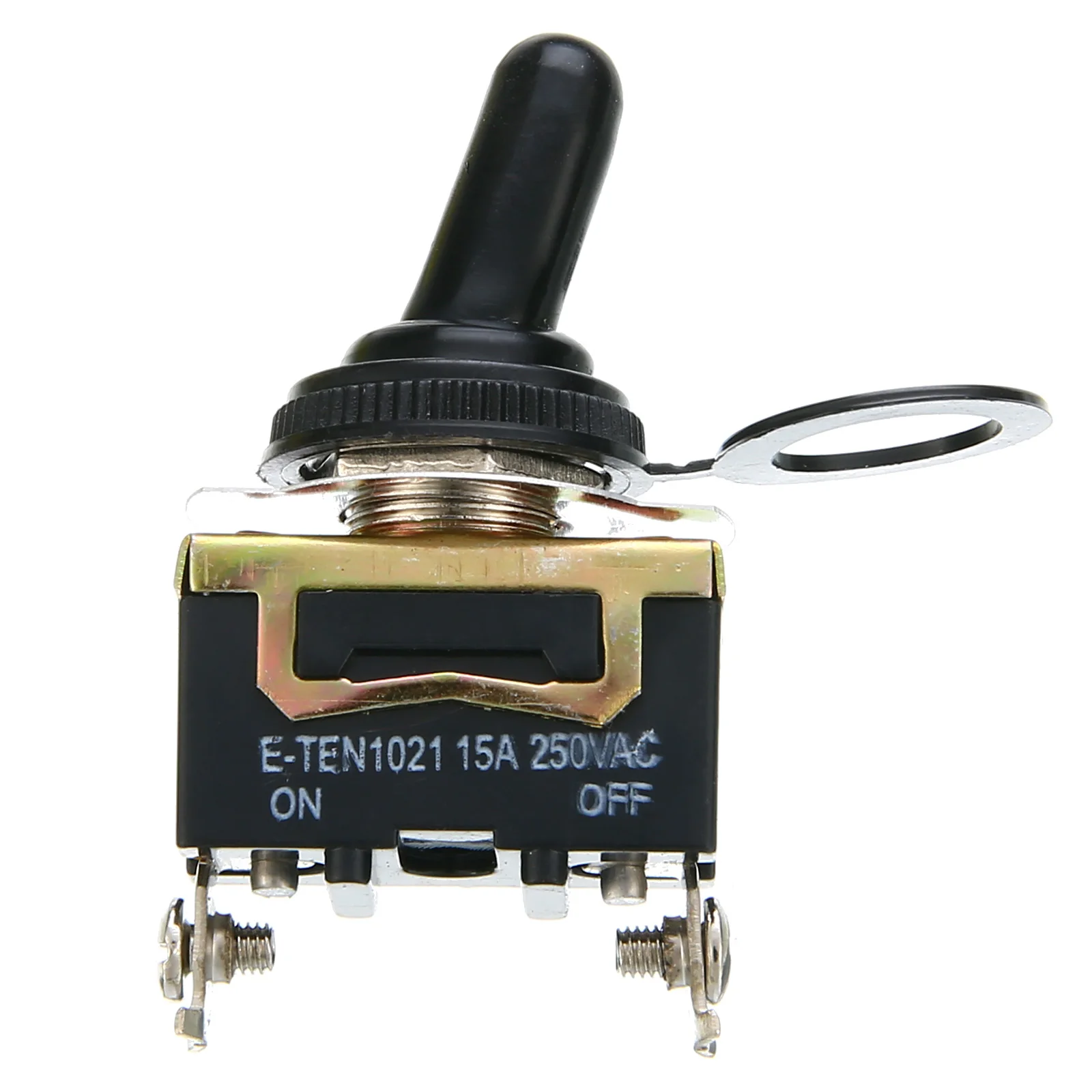 5Pcs/Set Heavy Duty Car Boat Rocker Toggle Switch 15A 250V 2Pin SPST ON/OFF Rocker Switches with Waterproof Boot