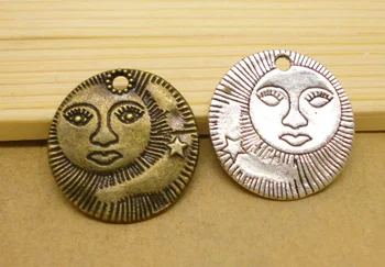 

100pcs sun goddess fashion charms pendant antique silver bronze Jewelry Making earrings bracelet necklace keychain DIY 20*20mm