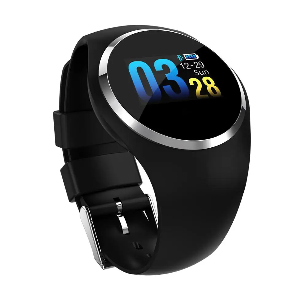 Женские Смарт-часы IP67 водонепроницаемый смарт-Браслет фитнес-трекер для измерения сердечного ритма Смарт-браслет наручные часы спортивные женские часы - Цвет: Черный
