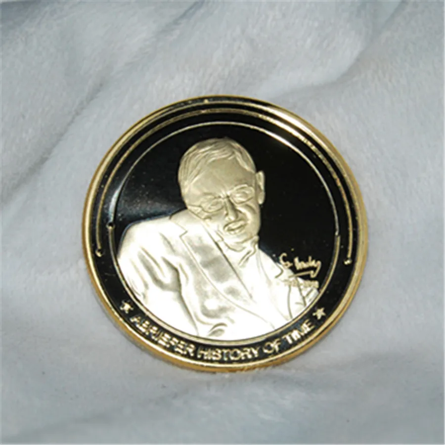 William Hawking Gold-plated Head Portrait Coin (13)
