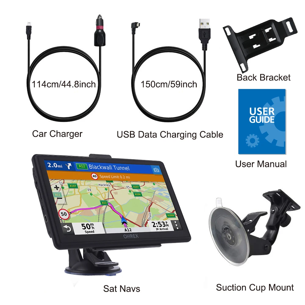 OHREX 736 7 дюймовый Bluetooth емкостный экран грузовик автомобиль GPS навигатор 8G не Caton