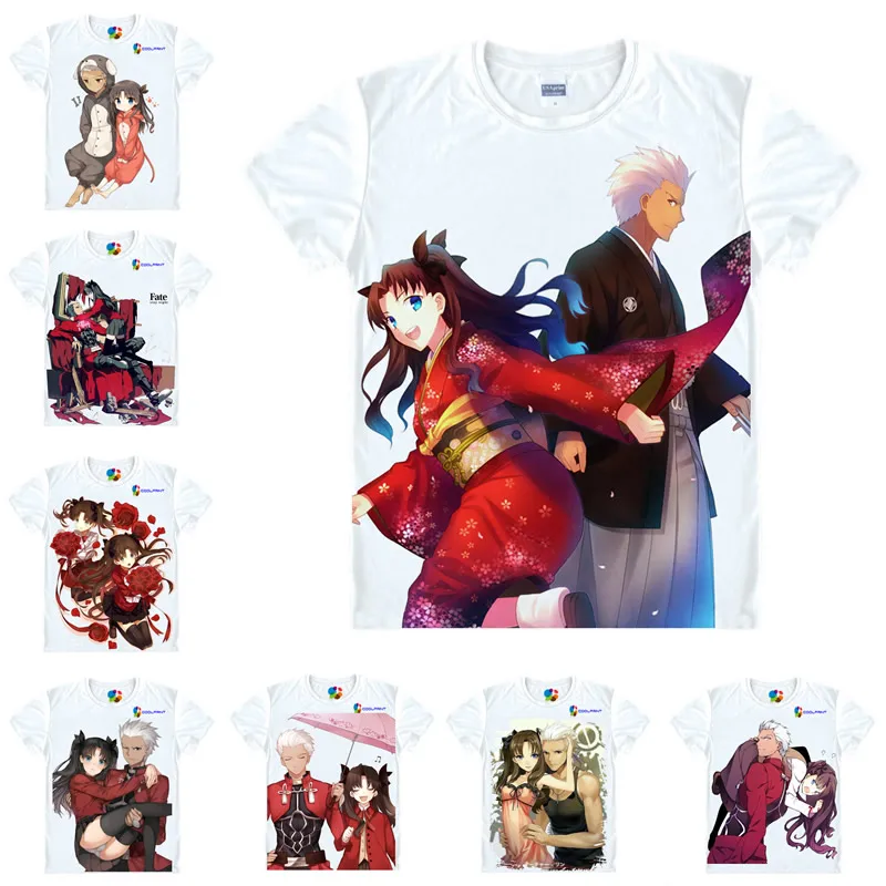 Аниме рубашка Coolprint Fate Zero EXTRA футболки в разных стилях короткие рубашки с принтом