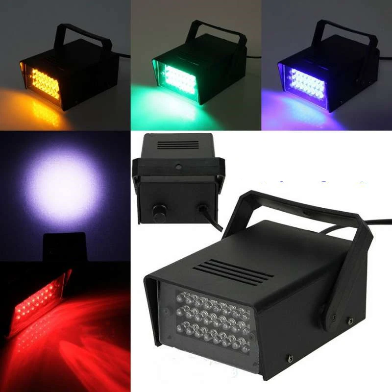 

1X Mini multi-color 24LED DJ strobe lightAC110V / 220V 3W flash light bulb disco party club stage lighting