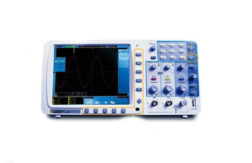 

Owon deep memory Oscilloscope SDS8302V 8'' LCD 300MHz 2.5GS/s VGA 10M FFT LAN