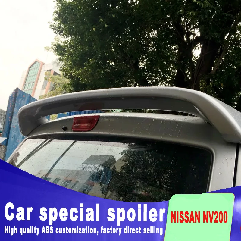 

easy Punching installation High Quality ABS Material Spoiler For 2010 2012 2013 2014 2015 nissan NV200 Spoiler by primer paint