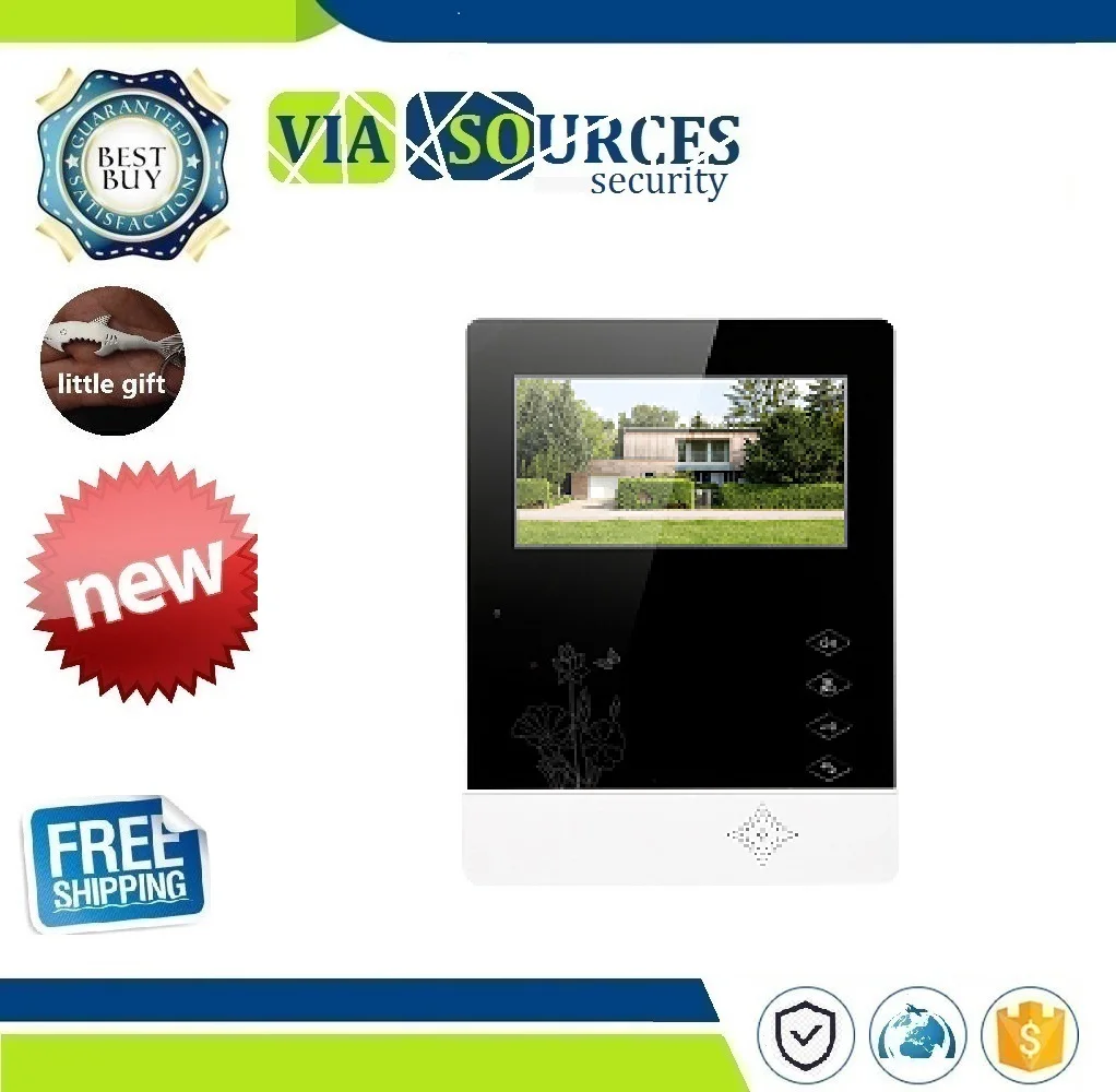 HOMSECUR 4 3 &quotTFT lcd внутренний монитор XM403 для видеодомофона домофон | Безопасность и