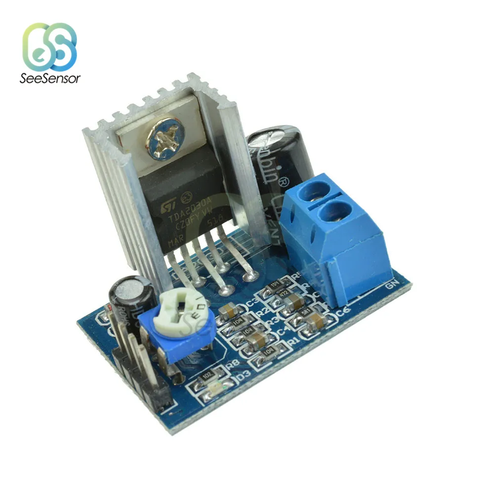 

TDA2030 Amplifier Board Power Supply Audio Module TDA2030A 6-12V 18W Single Amplification