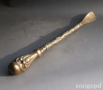 

Crafts statue Chinese feng shui Brass Carved statue Animal Dragon&Longevity god