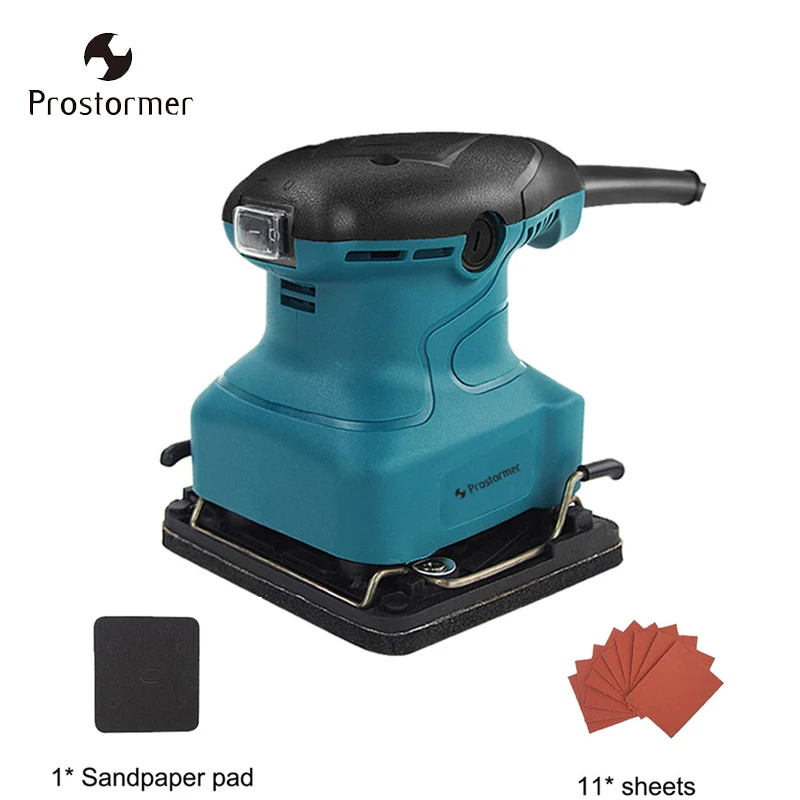 

Prostormer 200W Electric Sander With 11 Sheets Of Sandpaper Grinding Machine Woodworking Power Tools D4035