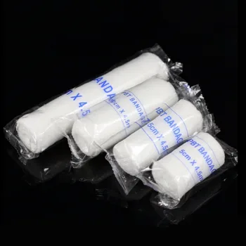 

5 Pcs The Roll Clean Medical Hemostatic Bandage Heath Care Wound Bandages Elastic Adhesive Stretch Bondage