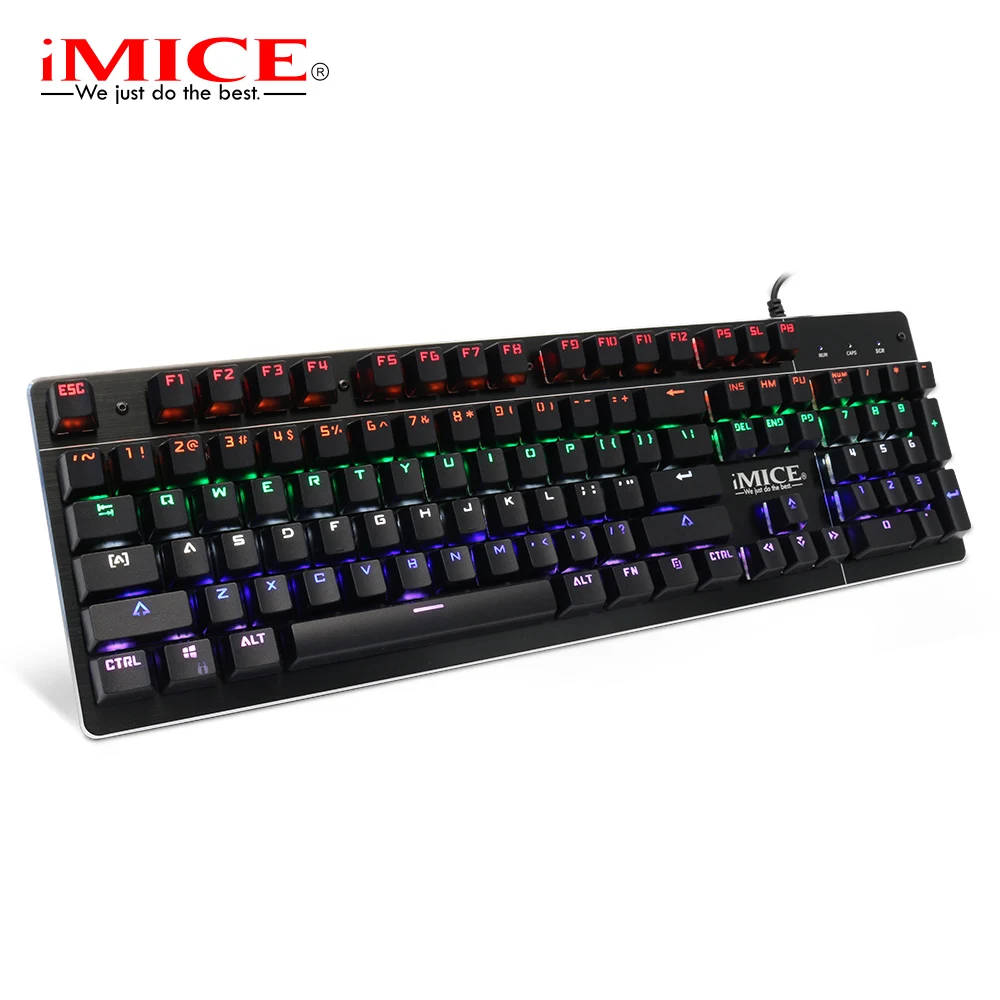 

iMice Gaming Keyboard USB Mechanical Keyboard Blue Axis 104 Keys Waterproof English key Wired Blacklit Computer Gamer Keyboards